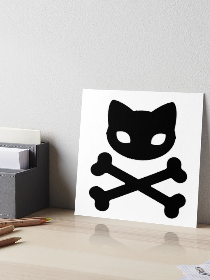 Kitty Skull and Crossbones | Art Board Print