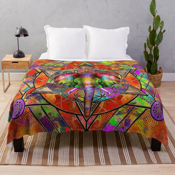 Item preview, Elephant in Sacred Geometry Composition - Color designed and sold by Nartissima.