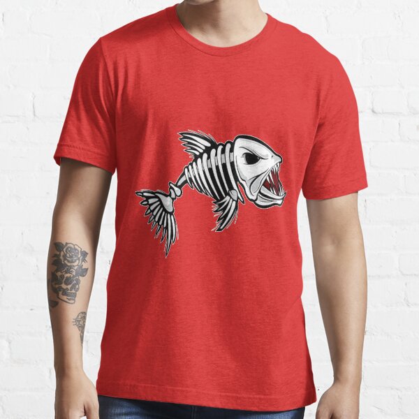 Fish skeleton t shirt Clearance