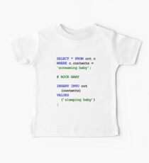 MySQL Code New Baby - Rock Baby zum schlafen Baby T-Shirt