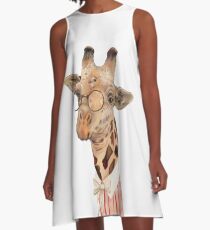 Lady Giraffe A-Linien Kleid