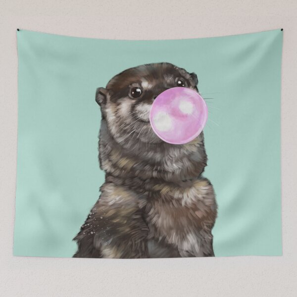 Item preview, Playful Otter with Bubble Gum designed and sold by bignosework.
