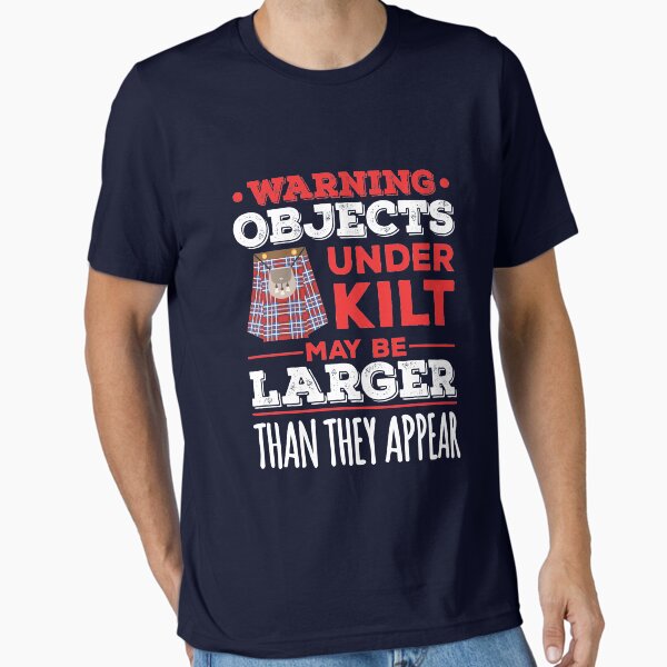 Item preview, Warning Objects Under Kilt May Be Larger Than They Appear Scottish Tartan Design designed and sold by jaygo.