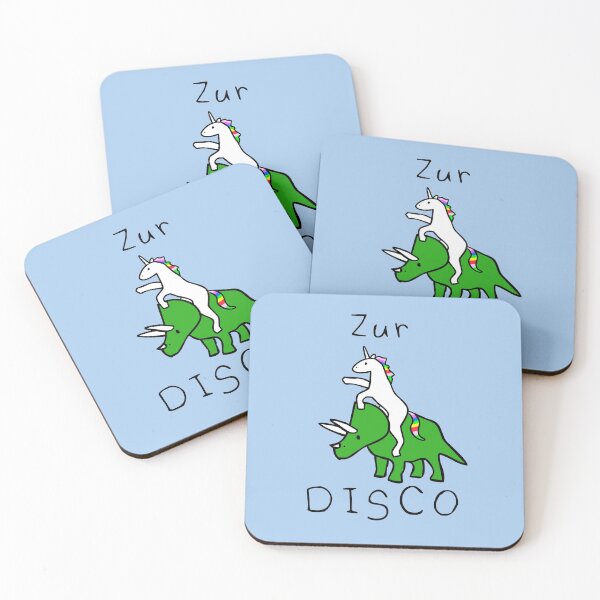Item preview, Zur Disco (Einhorn Reiten Triceratops) designed and sold by jezkemp.
