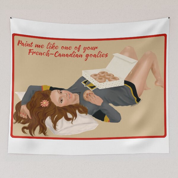 Item preview, Paint Me Like One of Your French-Canadian Goalies Vegas Golden Knights Pinup Shutout Donuts VGK designed and sold by PeachPieArt.