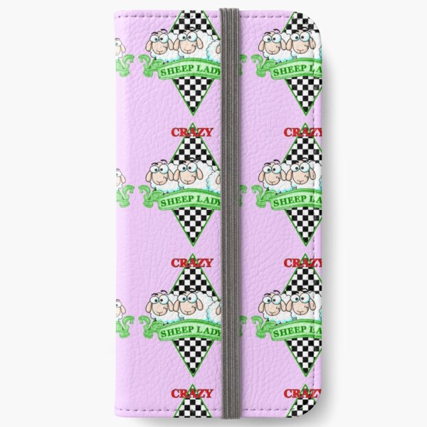 Crazy Sheep Lady iPhone Flip-Case