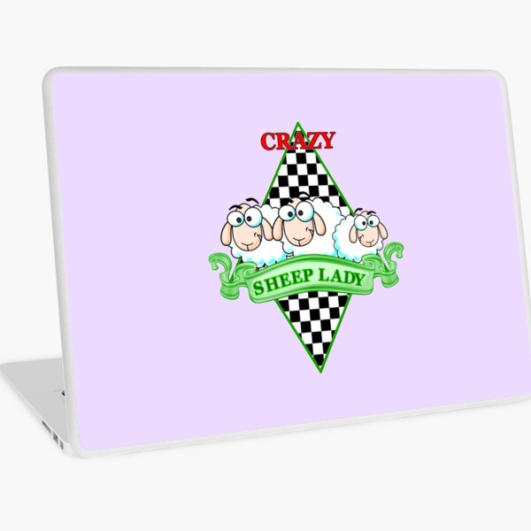 Crazy Sheep Lady Laptop Folie