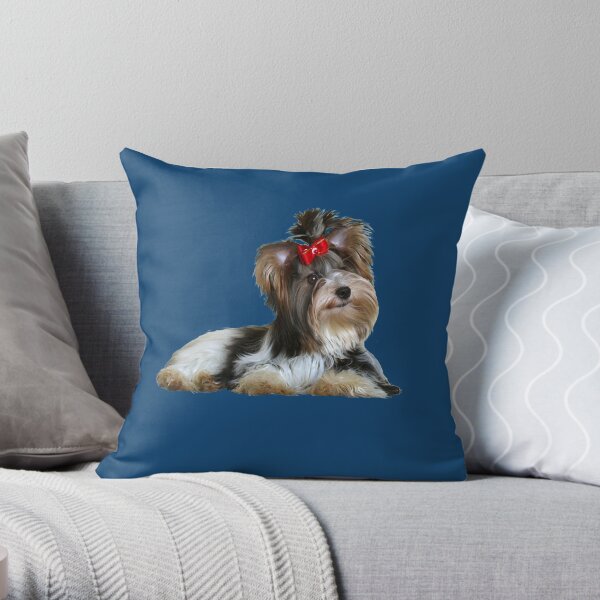 Yorkshire Terrier (Biewer - lying down) Throw Pillow