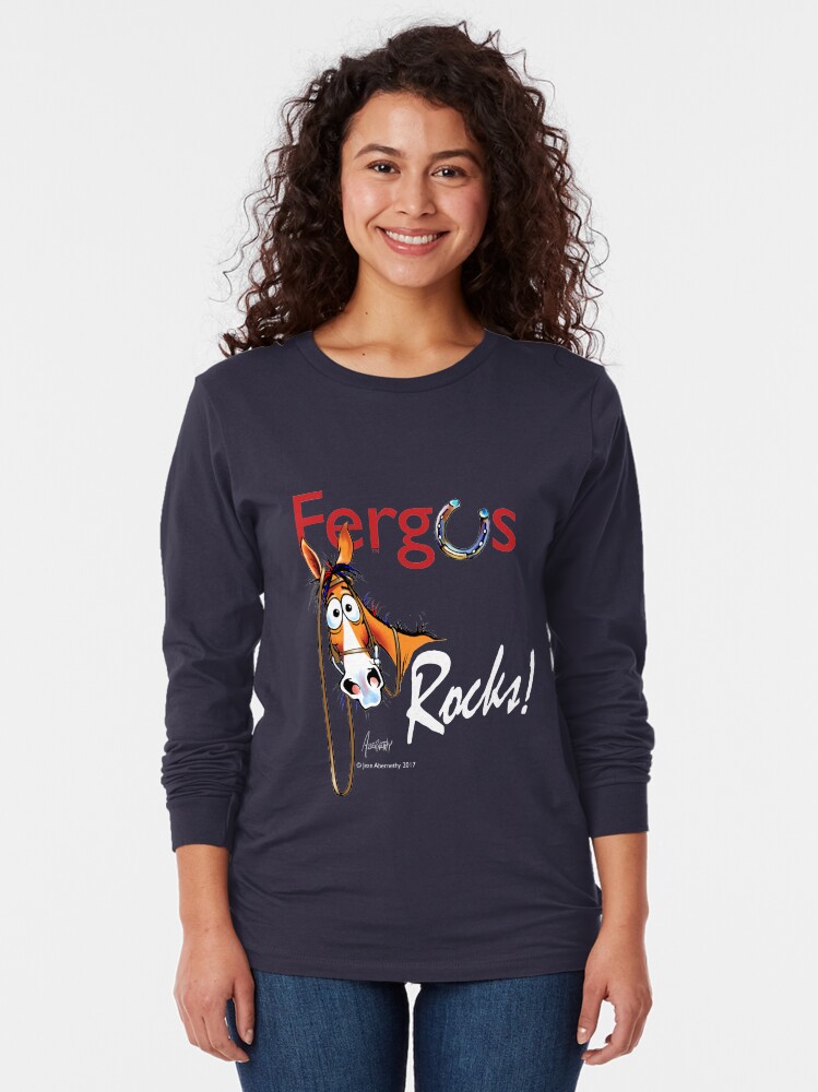 Alternate view of Copy of Fergus the Horse: Fergus Rocks! Long Sleeve T-Shirt
