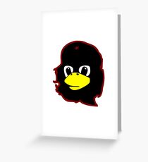 Linux tux Penguin Che guevara guerilla Greeting Card