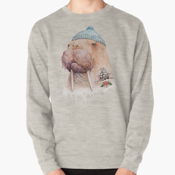 Tattooed Walrus Pullover Sweatshirt