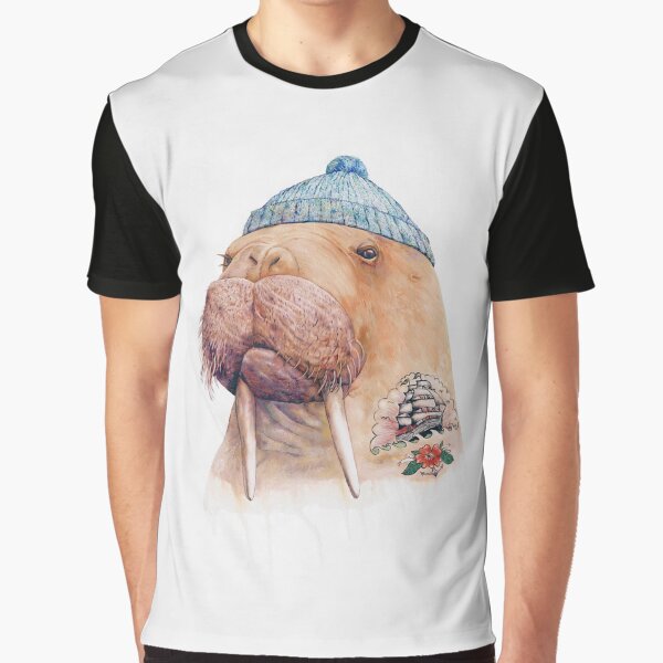 Tattooed Walrus Graphic T-Shirt
