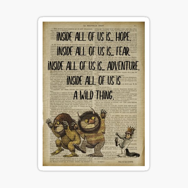 Item preview, Inside all of us is... Where the Wild Things Are old dictionary page print designed and sold by fishercraft.