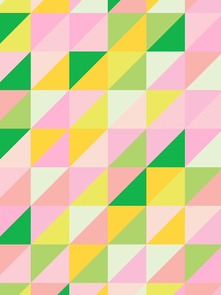 Thumbnail 4 of 4, iPhone Case, Geometric Triangle Patchwork Pattern in Pretty Spring Pastels designed and sold by JuneJournal.