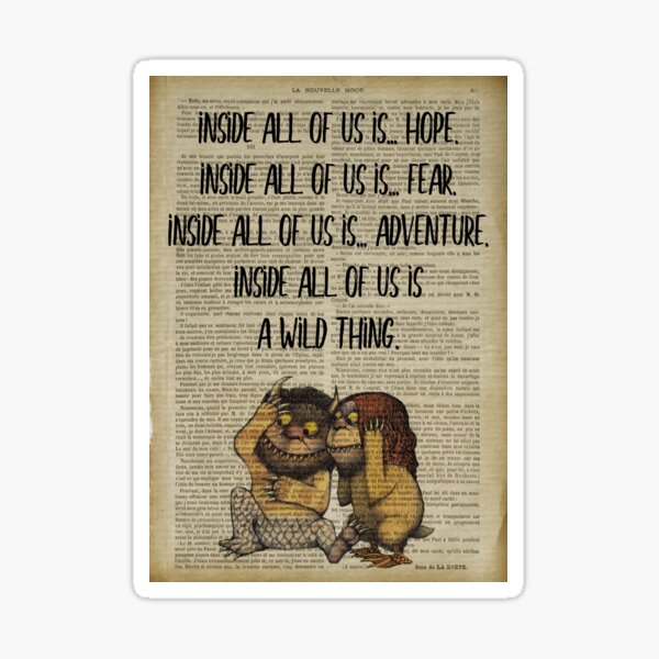 Item preview, Inside all of us is... Where the Wild Things Are old dictionary page print designed and sold by fishercraft.