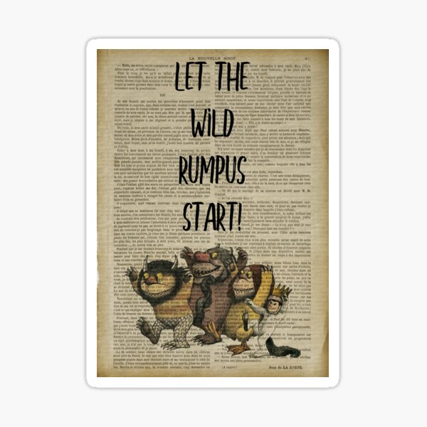Item preview, Let the wild rumpus start... Where the Wild Things Are old dictionary page print designed and sold by fishercraft.