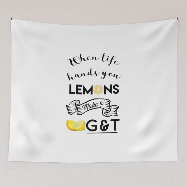 Item preview, When life hands you lemons make a g and t sticker designed and sold by Modestquotes.