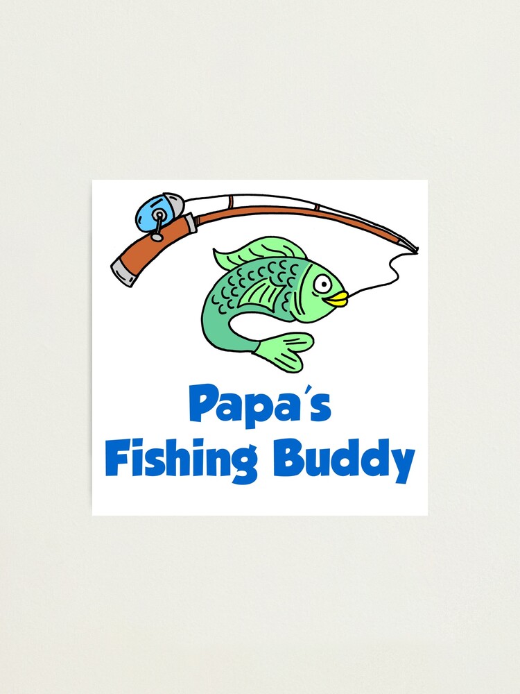 Grandpa's Fishing Buddy Cartoon Fish Grandchild Sticker for Sale by  jaycartoonist