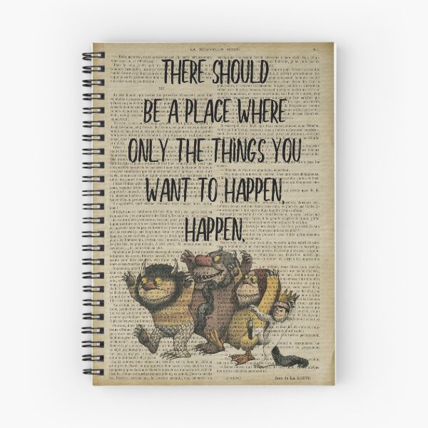 Item preview, There should be a place where only the things you want to happen, happen... Where the Wild Things Are old dictionary page print designed and sold by fishercraft.