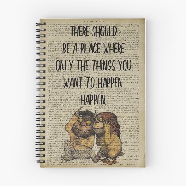 Item preview, There should be a place where only the things you want to happen, happen... Where the Wild Things Are old dictionary page print designed and sold by fishercraft.