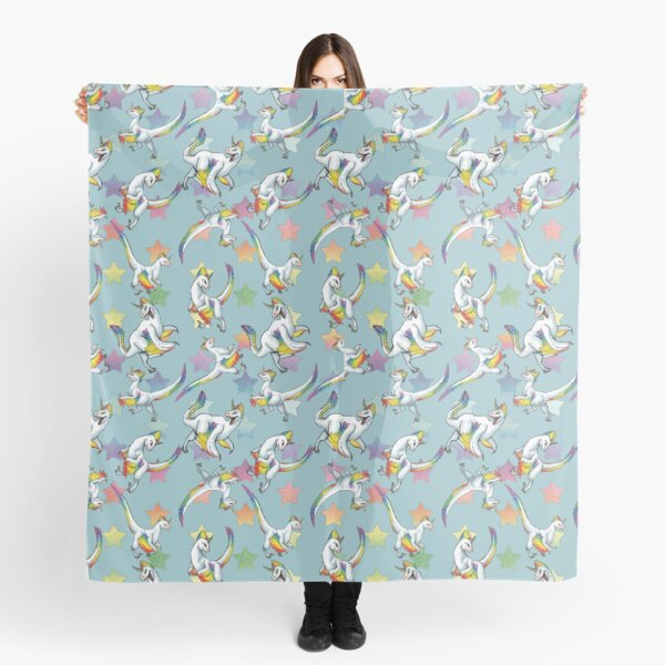 Raptorcorn Pattern in Blue Scarf