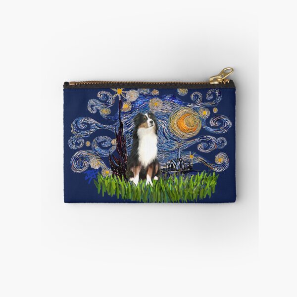 Item preview, Starry Night Free Form with Tri Australian Shepherd designed and sold by JeanBFitzgerald.