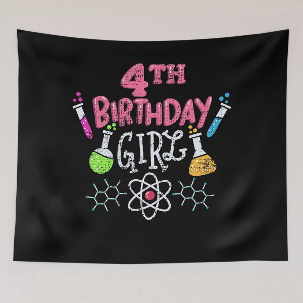 Item preview, 4th Birthday Girl  Science Scientist designed and sold by 4tomic.