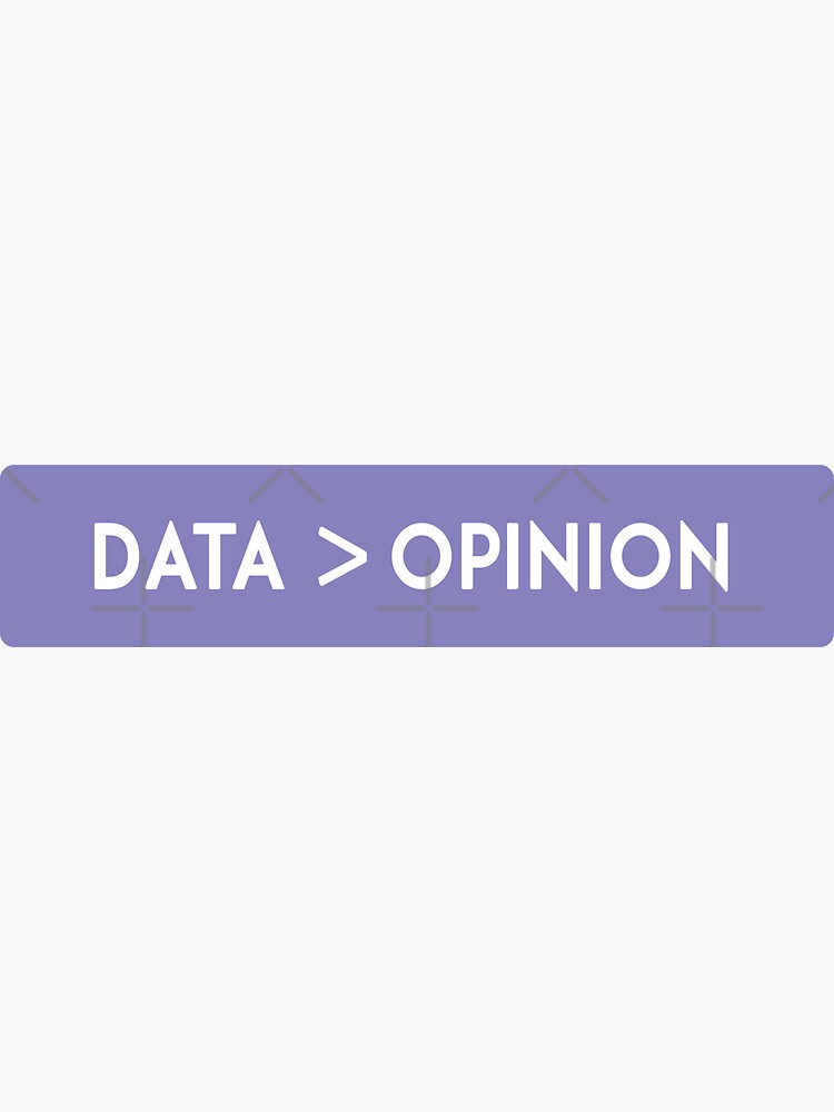 Thumbnail 3 of 3, Sticker, data science opinion designed and sold by FunnyGrief.