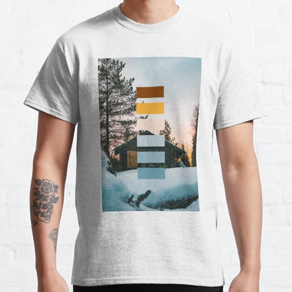 Hut in winter landscape (color palette) Classic T-Shirt