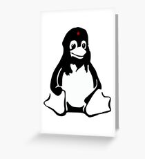 Linux tux Penguin Che Greeting Card