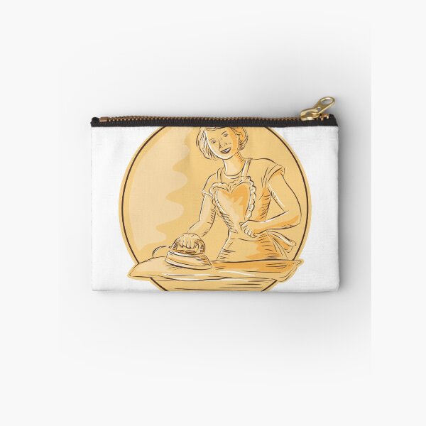 Item preview, Homemaker Ironing Clothes Vintage Etching designed and sold by patrimonio.