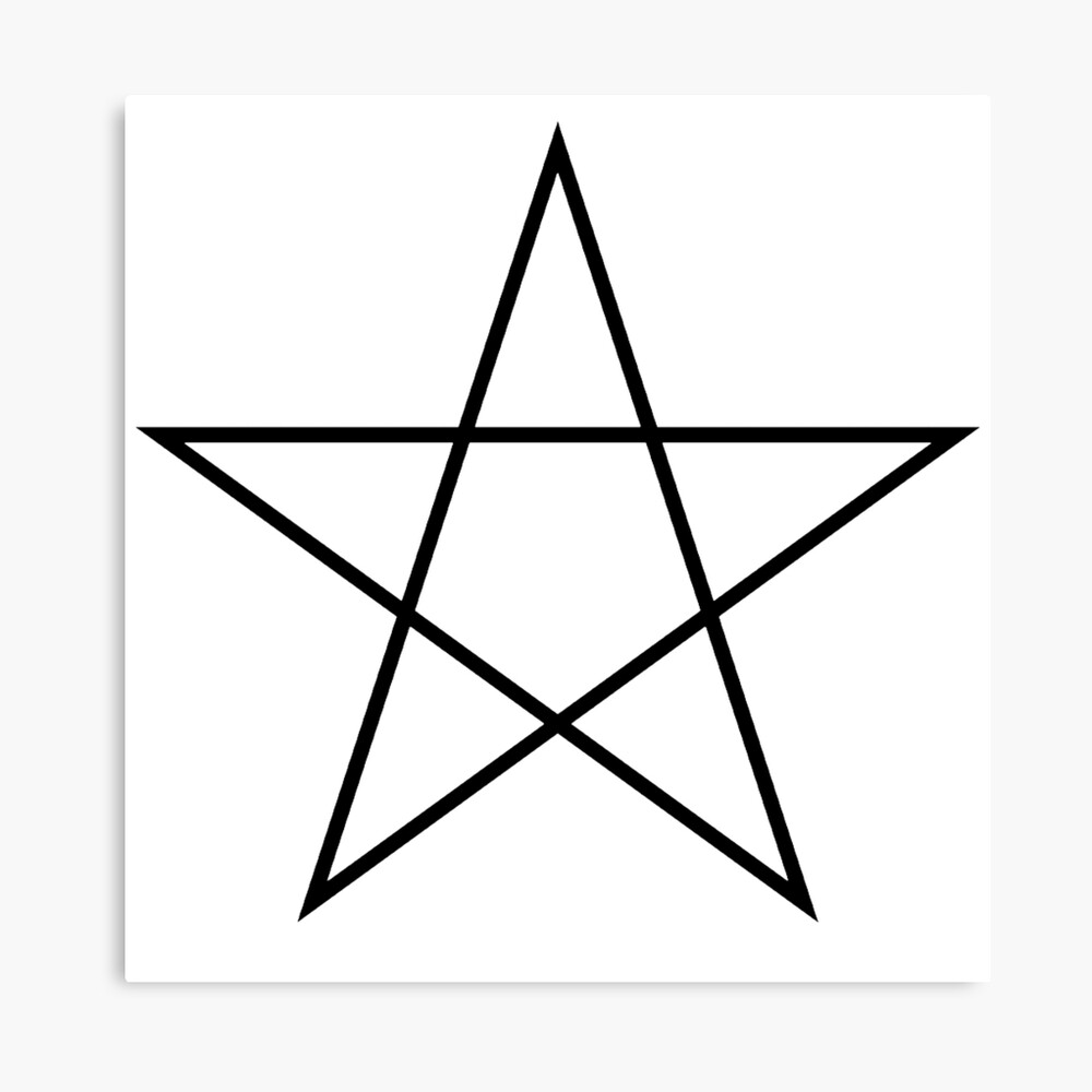 Pentagram Star Yoonir Symbol Of The Universe In Serer Religion And Creation Mythology Black On White Photographic Print By Tomsredbubble Redbubble