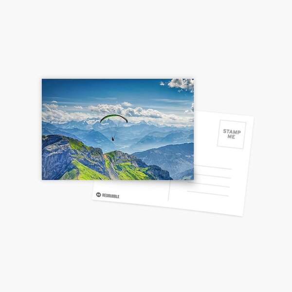 Item preview, Paraglider Over Mt Pilatus Switzerland designed and sold by Susan Dost.