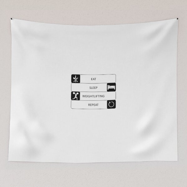Item preview, Eat, sleep, weightlifting, repeat - Bodybuilding designed and sold by AndiHK.