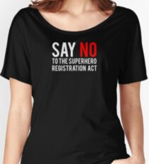Civil War - Say No - White Clean Women's Relaxed Fit T-Shirt
