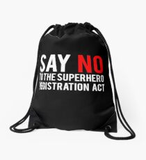 Civil War - Say No - White Clean Drawstring Bag