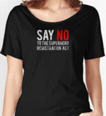 Civil War - Say No - White Dirty Women's Relaxed Fit T-Shirt
