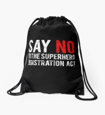Civil War - Say No - White Dirty Drawstring Bag