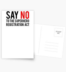 Civil War - Say No - Black Clean Postcards
