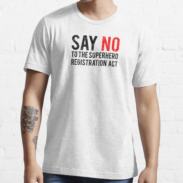 Civil War - Say No - Black Dirty Essential T-Shirt