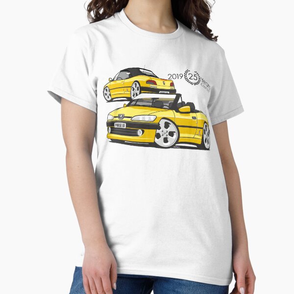 Item preview, Peugeot 306 Cabriolet caricature yellow designed and sold by car2oonz.