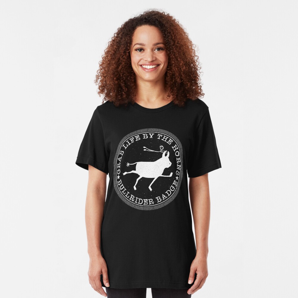 Bull Rider Badge Slim Fit T-Shirt