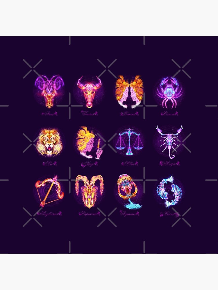 Zodiac Lightbursts Twelve by ifourdezign