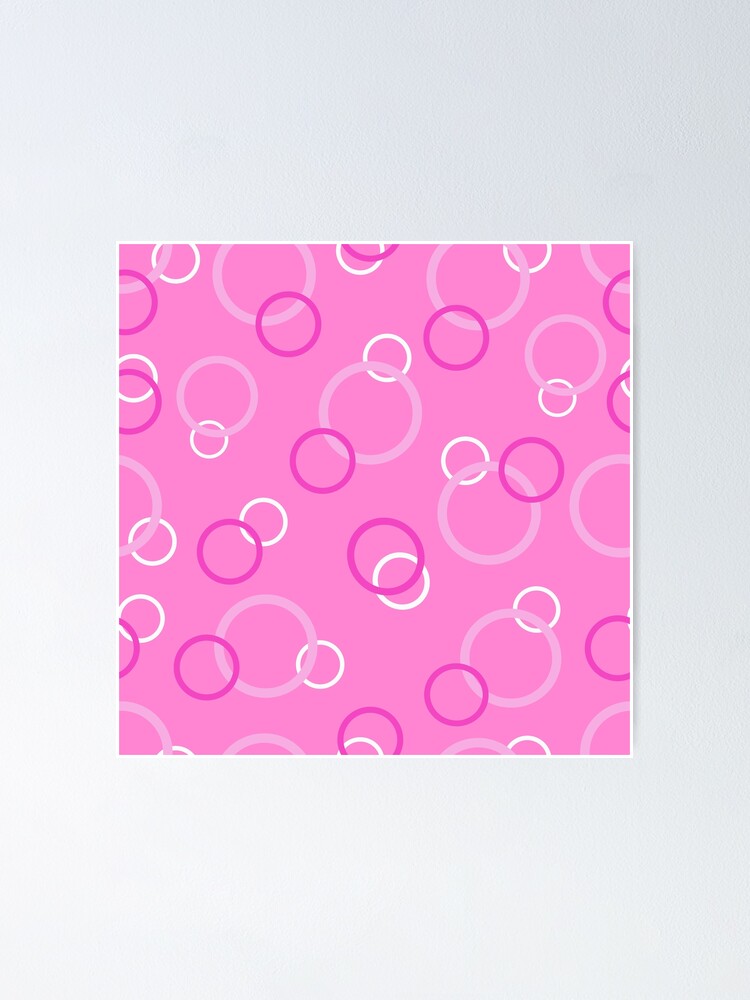 Thumbnail 1 of 3, Poster, Abstract pink circles pattern designed and sold by Nata78.