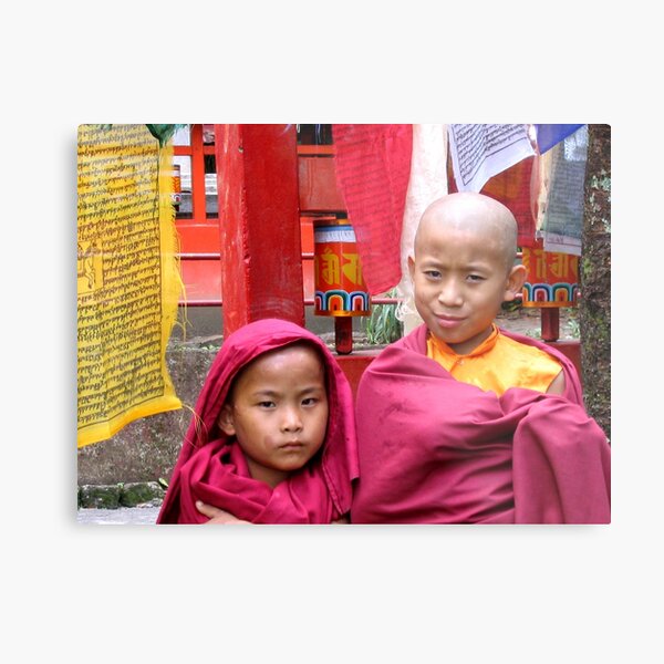 twofold. buddhist monks, sikkim, india Metal Print