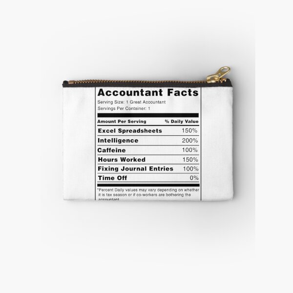 Item preview, Accountant Nutrition Facts designed and sold by Kooky28.