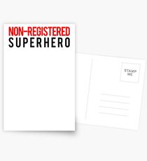 Civil War - Non-Registered Superhero - Black Clean Postcards