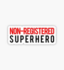 Civil War - Non-Registered Superhero - Black Clean Sticker