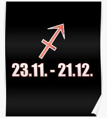 Schütze Sternzeichen Tierkreiszeichen Geschenk Poster