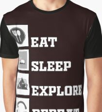 Eat Sleep Explore Repeat virtual reality Graphic T-Shirt